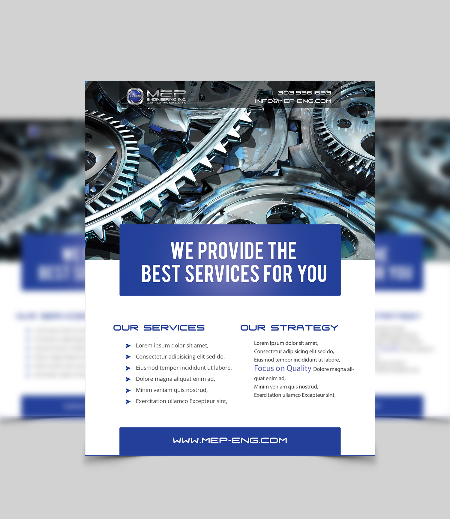 MEP Engineering Collateral Mockup Example